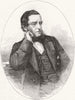 PORTRAITS. Earl De Grey & Ripon, War secretary 1863 old antique print picture