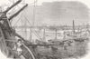 SHIPS. Taking Atlantic telegraph cable 1857 old antique vintage print picture