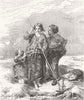 CHILDREN. The Hay-field 1856 old antique vintage print picture