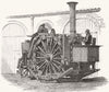 SMITHFIELD. Tuxford's traction-engine, exhibited 1857 old antique print