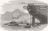 SHIPS. Atlantic Cable from stern of Niagara 1857 old antique print picture