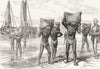 SOUTH AFRICA. Negroes unloading, Port Elizabeth  1878 old antique print