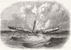 SHIPS. Loss of The Elberfeld steamer 1844 old antique vintage print picture