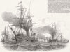 FRANCE. French fleet, Marseilles 1849 old antique vintage print picture