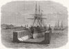 CALLAO. Peruvian ironclad ship, new floating dock 1867 old antique print