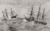 SHIPS. HMS Immortalite, Margaret Pollock ghost ship 1873 old antique print