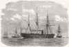 MALTA. Laying submarine cable to Alexandria 1868 old antique print picture