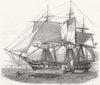 SHIPS. H M S Maeander 1848 old antique vintage print picture