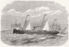 SHIPS. Cairo ship of Brindisi-Alexandria line 1869 old antique print picture