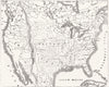 NORTH AMERICA. Texas, Oregon, USA 1845 old antique vintage map plan chart