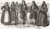 CORFU. dress; Holiday DRESS; Ordinary; Greek Priest 1859 old antique print