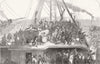 SOCIETY. The departure 1850 old antique vintage print picture