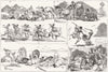SUDAN. Nubian sports. Camel racing; Sword; caravan 1877 old antique print