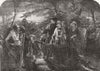 FARMING. Morning-Reapers going out 1854 old antique vintage print picture