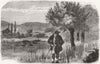 FRANCE. Leech fishing in Brittany 1860 old antique vintage print picture
