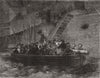 UKRAINE. Ships boat taking soundings, Dnieper 1855 old antique print picture
