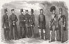 SCOTLAND. Costumes of rifles & Highlanders 1857 old antique print picture