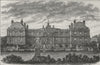 PARIS. The Luxembourg Palace 1882 old antique vintage print picture