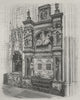 ROUEN. Tomb of Louis de Breze 1882 old antique vintage print picture