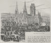 ROUEN. The Church of St Ouen 1882 old antique vintage print picture