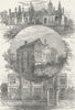 HACKNEY. Brook House; Barber's Barn; Shore Place 1880 old antique print