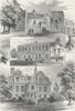 KINGSLAND. Chapel; Lock Hospital; Shacklewell House 1880 old antique print