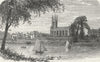 HAMPTON. Hampton, from the River 1888 old antique vintage print picture