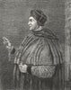 HAMPTON COURT PALACE. Cardinal Wolsey (After Holbein) 1888 old antique print