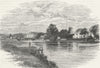 HALLIFORD. View of Halliford 1888 old antique vintage print picture