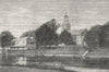 SUNBURY. Sunbury Church. Surrey 1888 old antique vintage print picture