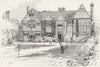 LONDON. Southall Manor House 1888 old antique vintage print picture