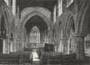 HARROW. Harrow Church, Interior 1888 old antique vintage print picture