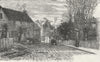 HENDON. Hendon Village 1888 old antique vintage print picture