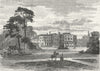 GREAT STANMORE AND ELSTREE. Bentley Priory (from a view taken in 1849) 1888