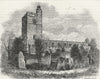 CHESHUNT. Cheshunt Church. Hertfordshire 1888 old antique print picture