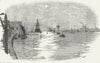 THE RIVER THAMES. Woolwich Reach. London 1888 old antique print picture