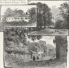 THE CRAYS. House where Castlereagh died; Mount Mascal; North Cray 1888 print