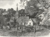THE CRAYS. Foot's Cray Church 1888 old antique vintage print picture
