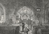BECKENHAM. Interior of Beckenham Church 1888 old antique vintage print picture