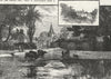 DOWNE. The village of Downe, and Darwin's House 1888 old antique print picture