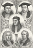 ARCHBISHOPS OF CANTERBURY. Parker; Laud; Warham; Herring; Tillotson 1888 print