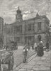 CROYDON. The town Hall, Croydon 1888 old antique vintage print picture