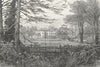 EPSOM. Durdans. Surrey 1888 old antique vintage print picture