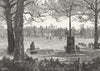 RICHMOND UPON THAMES. Richmond Green 1888 old antique vintage print picture