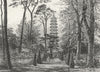 KEW GARDENS. The Pagoda 1888 old antique vintage print picture