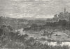 WIMBLEDON. On Wimbledon Common 1888 old antique vintage print picture