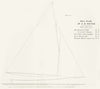 YACHTS. Sail Plan of 2-5 Rater 1891 old antique vintage print picture