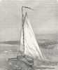 YACHTS. Ice Yachting. American Yacht 'Haze' 1891 old antique print picture