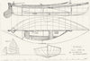 BOAT PLAN. Humber Canoe Yawl 'Ethel' 1891 old antique vintage print picture