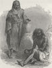 ERITREA. Dervish and peasant woman 1880 old antique vintage print picture